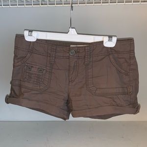 Aeropostale Juniors Brown Khaki Shorts